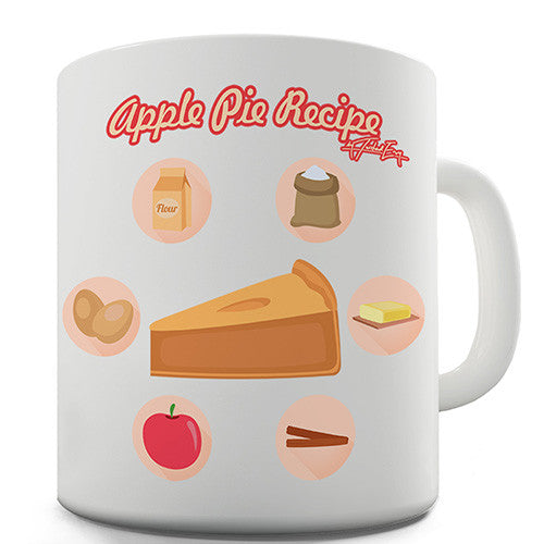 Apple Pie Recipe Novelty Mug
