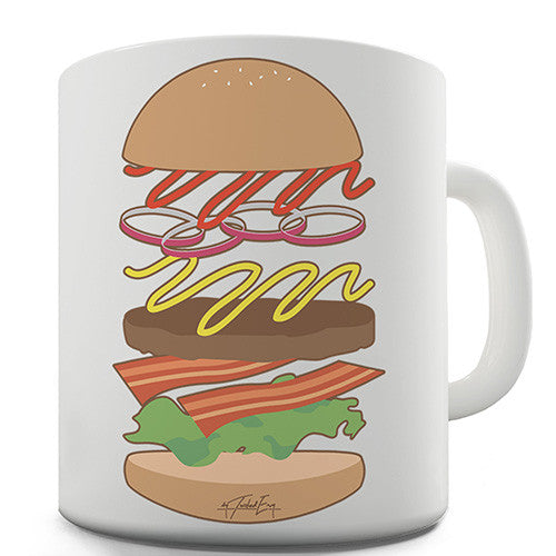 Hamburger Ingredients Novelty Mug