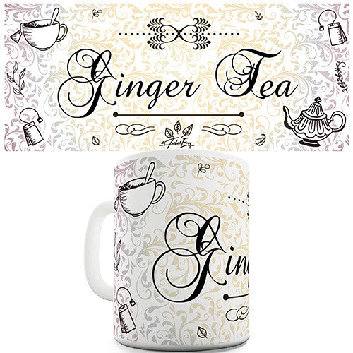 Decorative Ginger Tea Novelty Mug