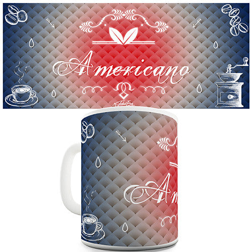 Decorative Americano Coffee Novelty Mug