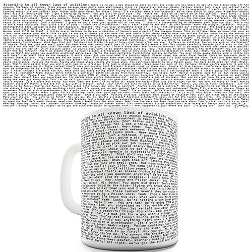 Bee Movie Script Novelty Mug