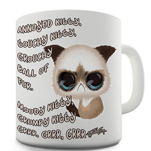 Grumpy Kitty GRRR Novelty Mug