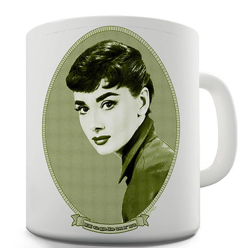 Audrey Hepburn Money Portrait Novelty Mug