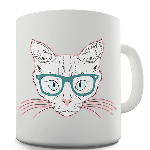 Hipster Cat Novelty Mug