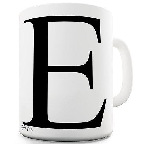 Alphabet Monogram E Novelty Mug