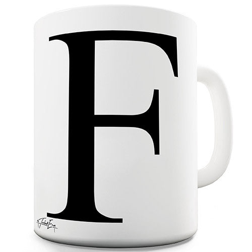 Alphabet Monogram F Novelty Mug