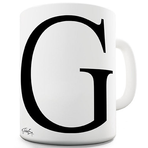 Alphabet Monogram G Novelty Mug