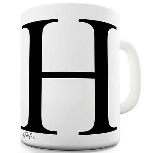 Alphabet Monogram H Novelty Mug