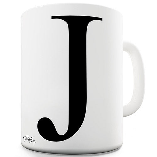 Alphabet Monogram J Novelty Mug