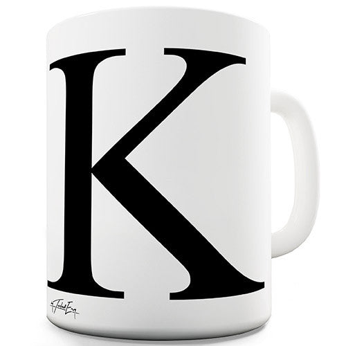 Alphabet Monogram K Novelty Mug