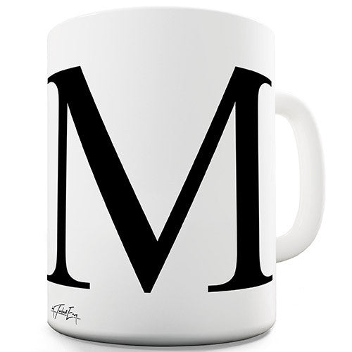 Alphabet Monogram M Novelty Mug