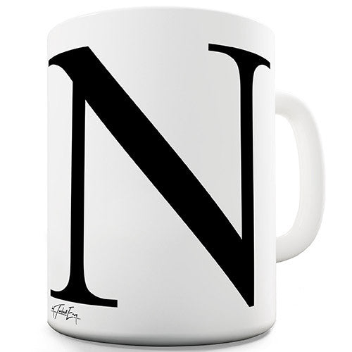 Alphabet Monogram N Novelty Mug