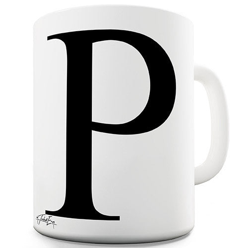 Alphabet Monogram P Novelty Mug