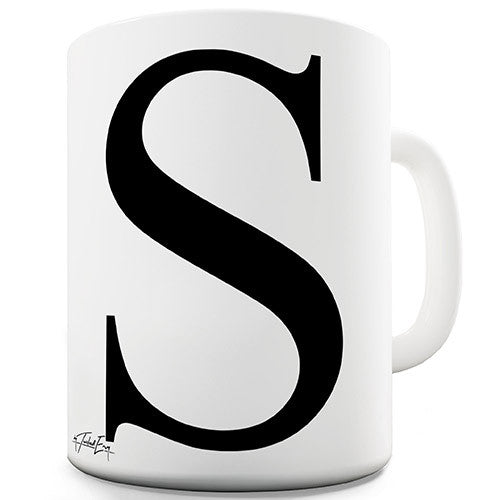 Alphabet Monogram S Novelty Mug