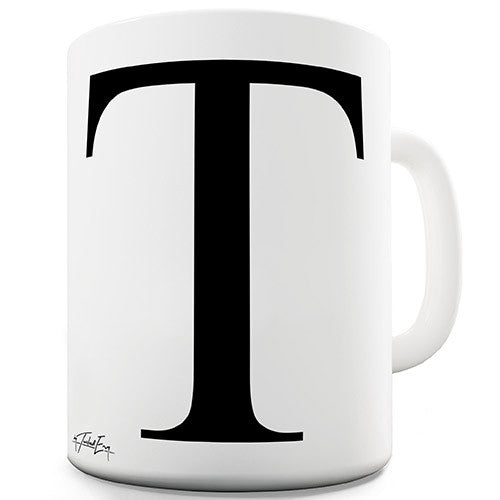 Alphabet Monogram T Novelty Mug
