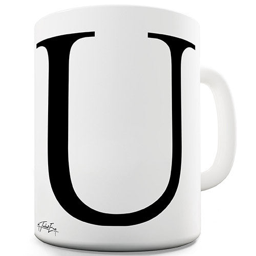 Alphabet Monogram U Novelty Mug