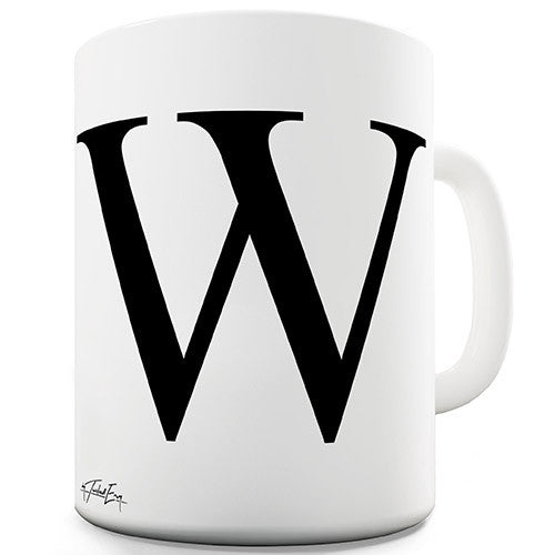 Alphabet Monogram W Novelty Mug