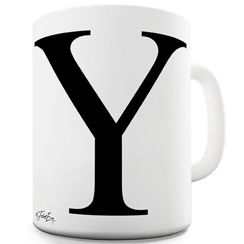 Alphabet Monogram Y Novelty Mug