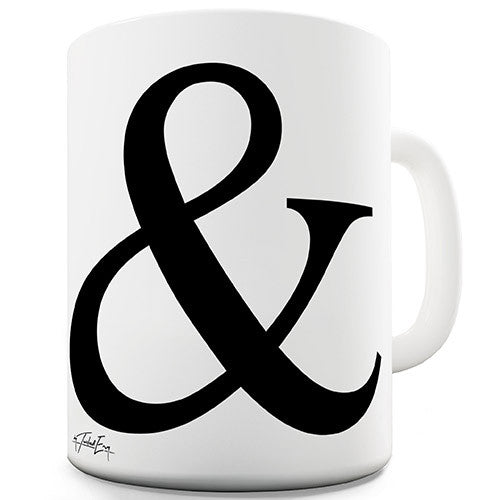 Alphabet Monogram & Ampersand Novelty Mug