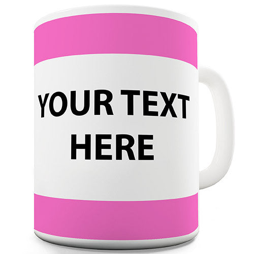 Pink Stripe Personalised Mug