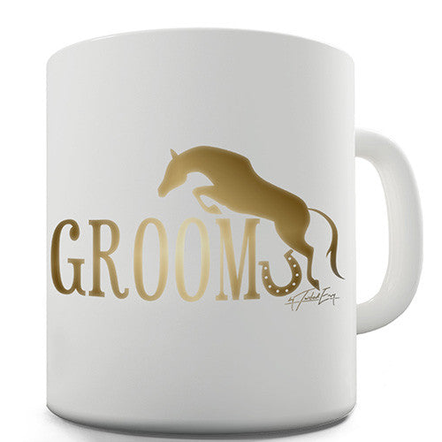 Groom Horseshoe Novelty Mug