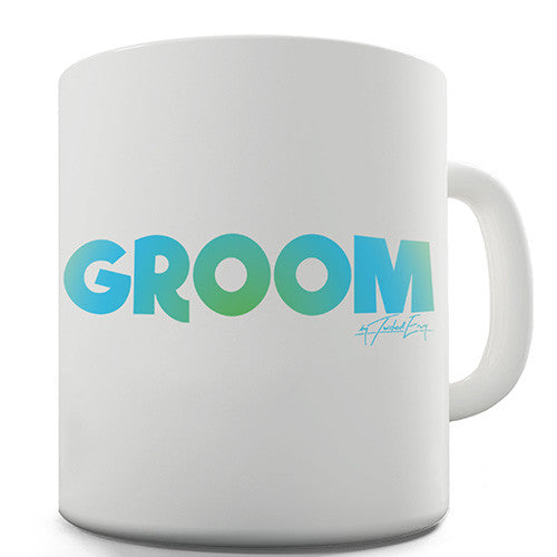 Groom Blue Ombre Novelty Mug