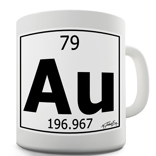 Periodic Table Of Elements Au Gold Novelty Mug