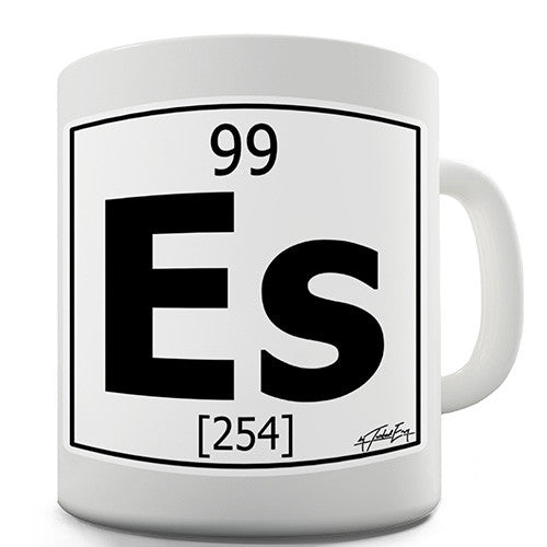 Periodic Table Of Elements Es Einsteinium Novelty Mug