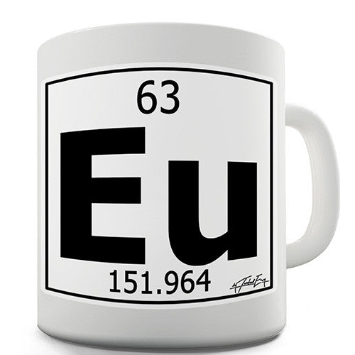 Periodic Table Of Elements Eu Europium Novelty Mug