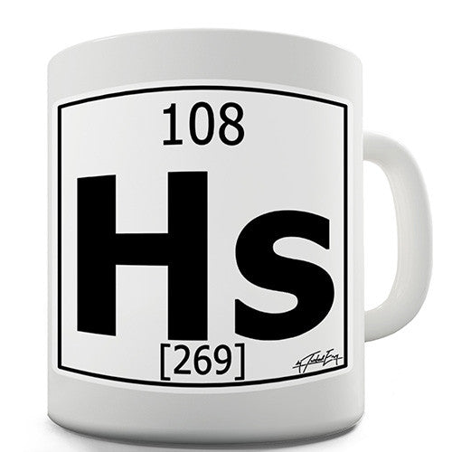 Periodic Table Of Elements Hs Hassium Novelty Mug