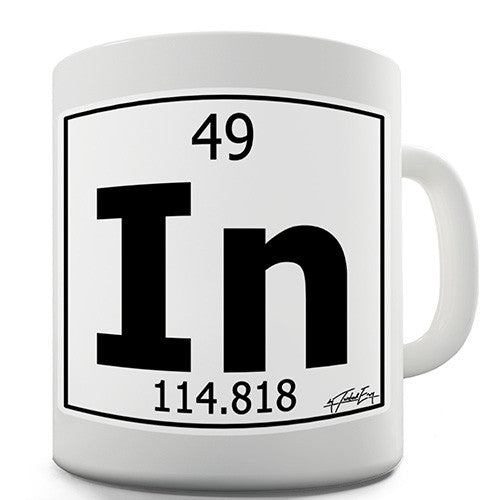 Periodic Table Of Elements In Indium Novelty Mug