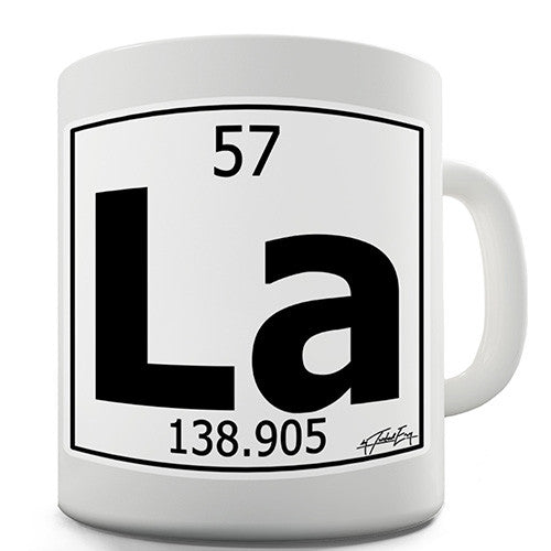 Periodic Table Of Elements La Lanthanum Novelty Mug