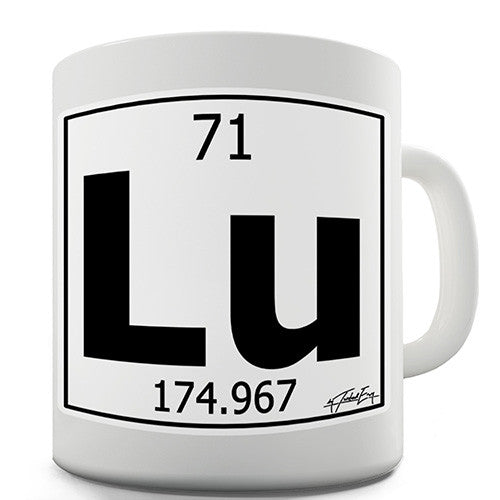Periodic Table Of Elements Lu Lutetium Novelty Mug
