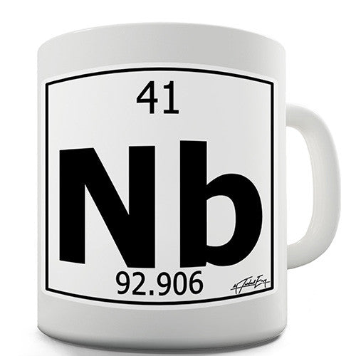 Periodic Table Of Elements Nb Niobium Novelty Mug