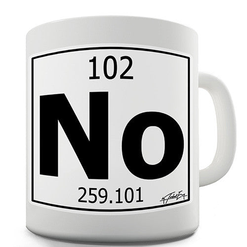 Periodic Table Of Elements No Nobelium Novelty Mug