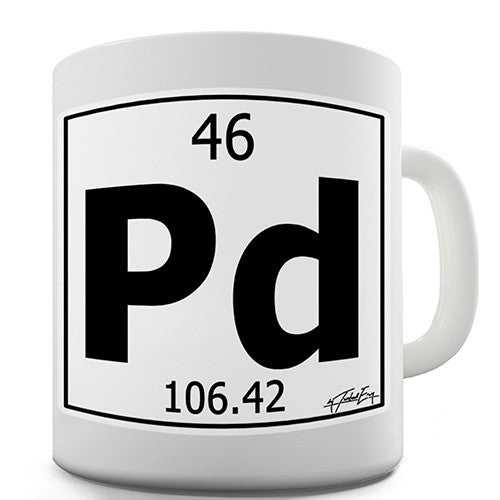 Periodic Table Of Elements Pd Palladium Novelty Mug