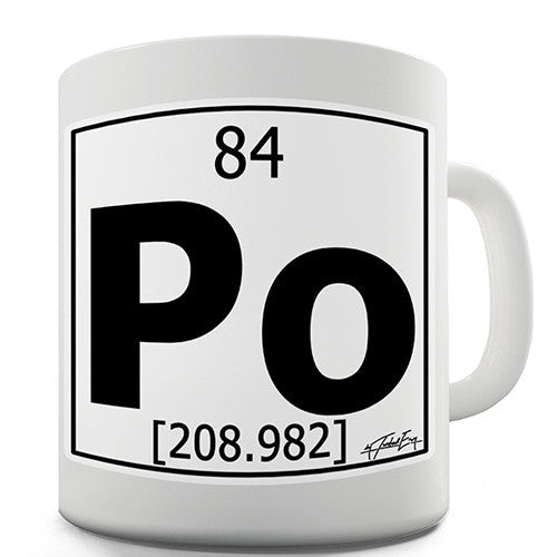 Periodic Table Of Elements Po Polonium Novelty Mug