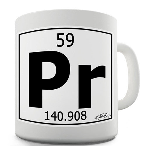 Periodic Table Of Elements Pr Praseodymium Novelty Mug
