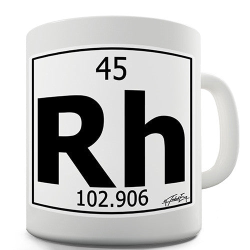 Periodic Table Of Elements Rh Rhodium Novelty Mug