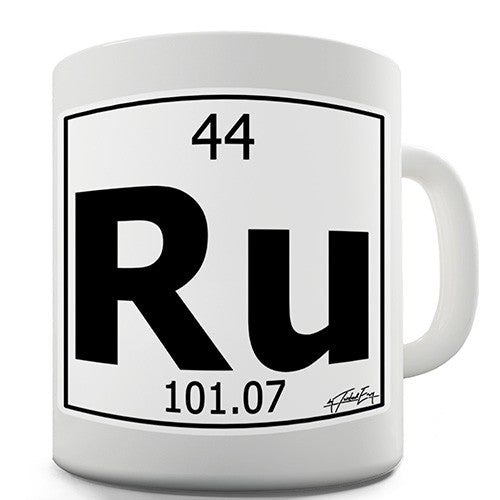 Periodic Table Of Elements Ru Ruthenium Novelty Mug