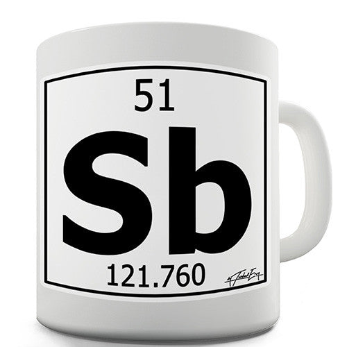 Periodic Table Of Elements Sb Antimony Novelty Mug