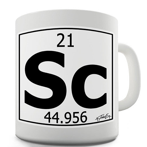 Periodic Table Of Elements Sc Scandium Novelty Mug