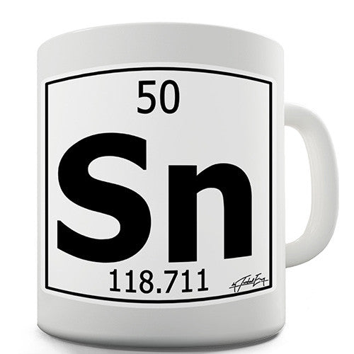 Periodic Table Of Elements Sn Tin Novelty Mug