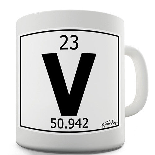Periodic Table Of Elements V Vadadium Novelty Mug