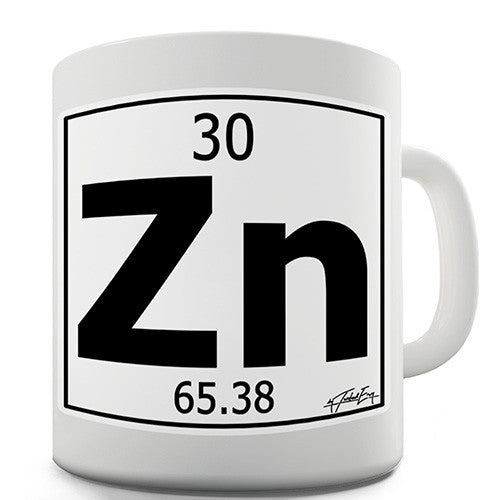 Periodic Table Of Elements Zn Zinc Novelty Mug