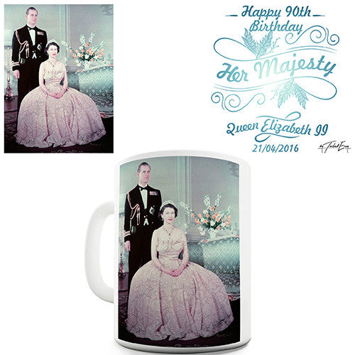 Her Majesty 90th Birthday Novelty Mug