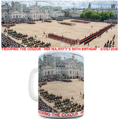 Queen Elizabeth II Trooping The Colour 2016 Novelty Mug
