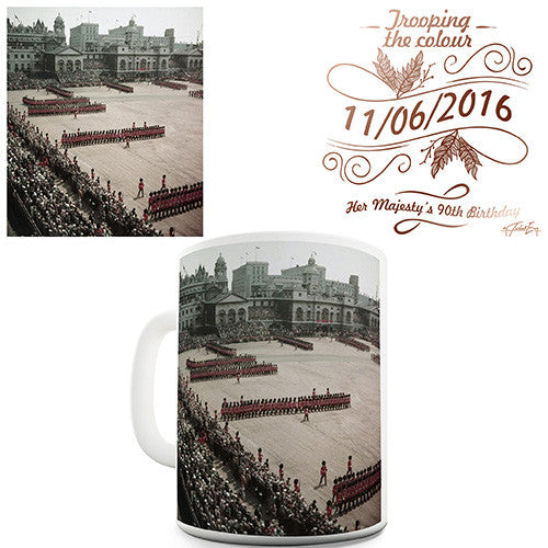 Trooping The Colour Queen Elizabeth II Novelty Mug