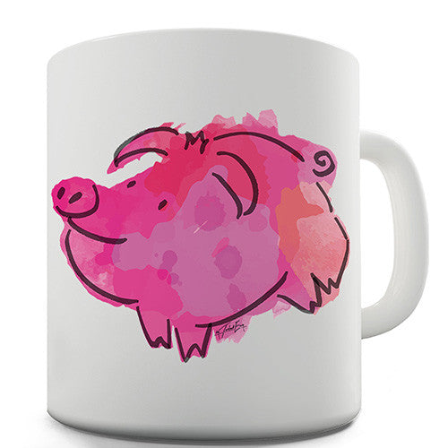 Ink Splat Pig Novelty Mug