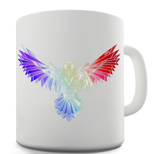 Colourful Geometric Falcon Novelty Mug